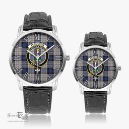 Scottish Ferguson Dress Family Crest Quartz Watch With Leather Strap - Tartan Watch Instafamous Quartz Leather Strap Plaid Watch Scottish Plaid Tartan Plaid - ScotsTee - scotstee.com