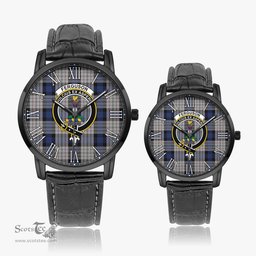 Scottish Ferguson Dress Family Crest Quartz Watch With Leather Strap - Tartan Watch Instafamous Quartz Leather Strap Plaid Watch Scottish Plaid Tartan Plaid - ScotsTee - scotstee.com