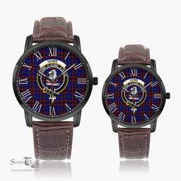 Scottish Home Modern Family Crest Quartz Watch With Leather Strap - Tartan Watch Instafamous Quartz Leather Strap Plaid Watch Scottish Plaid Tartan Plaid - ScotsTee - scotstee.com
