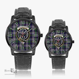 Scottish Colquhoun Dress Family Crest Quartz Watch With Leather Strap - Tartan Watch Instafamous Quartz Leather Strap Plaid Watch Scottish Plaid Tartan Plaid - ScotsTee - scotstee.com