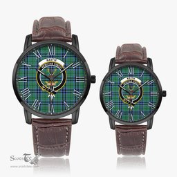 Scottish Keith Ancient Family Crest Quartz Watch With Leather Strap - Tartan Watch Instafamous Quartz Leather Strap Plaid Watch Scottish Plaid Tartan Plaid - ScotsTee - scotstee.com