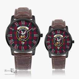 Scottish Lindsay Family Crest Quartz Watch With Leather Strap - Tartan Watch Instafamous Quartz Leather Strap Plaid Watch Scottish Plaid Tartan Plaid - ScotsTee - scotstee.com