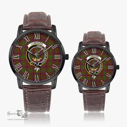 Scottish Lumsden Family Crest Quartz Watch With Leather Strap - Tartan Watch Instafamous Quartz Leather Strap Plaid Watch Scottish Plaid Tartan Plaid - ScotsTee - scotstee.com