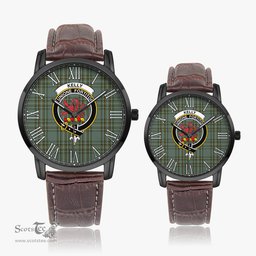 Scottish Kelly Dress Family Crest Quartz Watch With Leather Strap - Tartan Watch Instafamous Quartz Leather Strap Plaid Watch Scottish Plaid Tartan Plaid - ScotsTee - scotstee.com