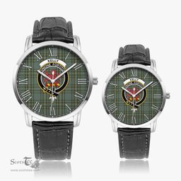 Scottish Kelly Dress Family Crest Quartz Watch With Leather Strap - Tartan Watch Instafamous Quartz Leather Strap Plaid Watch Scottish Plaid Tartan Plaid - ScotsTee - scotstee.com