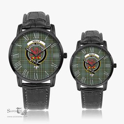 Scottish Kelly Dress Family Crest Quartz Watch With Leather Strap - Tartan Watch Instafamous Quartz Leather Strap Plaid Watch Scottish Plaid Tartan Plaid - ScotsTee - scotstee.com