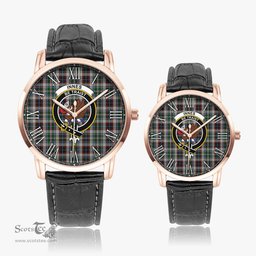 Scottish Innes Dress Family Crest Quartz Watch With Leather Strap - Tartan Watch Instafamous Quartz Leather Strap Plaid Watch Scottish Plaid Tartan Plaid - ScotsTee - scotstee.com