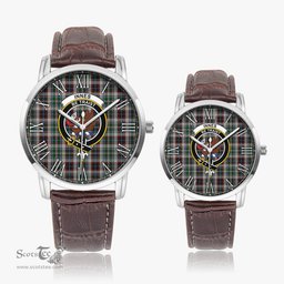 Scottish Innes Dress Family Crest Quartz Watch With Leather Strap - Tartan Watch Instafamous Quartz Leather Strap Plaid Watch Scottish Plaid Tartan Plaid - ScotsTee - scotstee.com