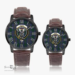 Scottish Hope Clan Originaux Family Crest Quartz Watch With Leather Strap - Tartan Watch Instafamous Quartz Leather Strap Plaid Watch Scottish Plaid Tartan Plaid - ScotsTee - scotstee.com