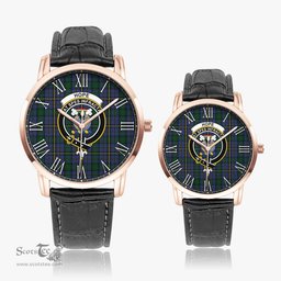 Scottish Hope Clan Originaux Family Crest Quartz Watch With Leather Strap - Tartan Watch Instafamous Quartz Leather Strap Plaid Watch Scottish Plaid Tartan Plaid - ScotsTee - scotstee.com