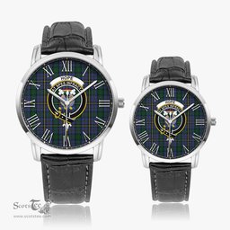Scottish Hope Clan Originaux Family Crest Quartz Watch With Leather Strap - Tartan Watch Instafamous Quartz Leather Strap Plaid Watch Scottish Plaid Tartan Plaid - ScotsTee - scotstee.com