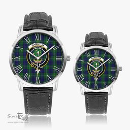 Scottish Hamilton Green Hunting Family Crest Quartz Watch With Leather Strap - Tartan Watch Instafamous Quartz Leather Strap Plaid Watch Scottish Plaid Tartan Plaid - ScotsTee - scotstee.com