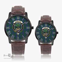 Scottish Hamilton Hunting Family Crest Quartz Watch With Leather Strap - Tartan Watch Instafamous Quartz Leather Strap Plaid Watch Scottish Plaid Tartan Plaid - ScotsTee - scotstee.com