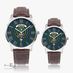 Scottish Hamilton Hunting Family Crest Quartz Watch With Leather Strap - Tartan Watch Instafamous Quartz Leather Strap Plaid Watch Scottish Plaid Tartan Plaid - ScotsTee - scotstee.com