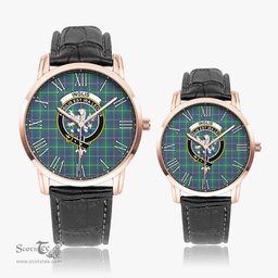 Scottish Inglis Ancient Family Crest Quartz Watch With Leather Strap - Tartan Watch Instafamous Quartz Leather Strap Plaid Watch Scottish Plaid Tartan Plaid - ScotsTee - scotstee.com