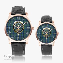 Scottish Keith Family Crest Quartz Watch With Leather Strap - Tartan Watch Instafamous Quartz Leather Strap Plaid Watch Scottish Plaid Tartan Plaid - ScotsTee - scotstee.com
