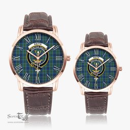 Scottish Keith Family Crest Quartz Watch With Leather Strap - Tartan Watch Instafamous Quartz Leather Strap Plaid Watch Scottish Plaid Tartan Plaid - ScotsTee - scotstee.com