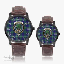 Scottish Hamilton Hunting Modern Family Crest Quartz Watch With Leather Strap - Tartan Watch Instafamous Quartz Leather Strap Plaid Watch Scottish Plaid Tartan Plaid - ScotsTee - scotstee.com