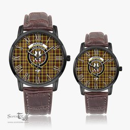 Scottish Jardine Family Crest Quartz Watch With Leather Strap - Tartan Watch Instafamous Quartz Leather Strap Plaid Watch Scottish Plaid Tartan Plaid - ScotsTee - scotstee.com