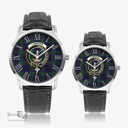Scottish Lumsden Green Family Crest Quartz Watch With Leather Strap - Tartan Watch Instafamous Quartz Leather Strap Plaid Watch Scottish Plaid Tartan Plaid - ScotsTee - scotstee.com