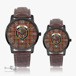 Scottish Innes Ancient Family Crest Quartz Watch With Leather Strap - Tartan Watch Instafamous Quartz Leather Strap Plaid Watch Scottish Plaid Tartan Plaid - ScotsTee - scotstee.com