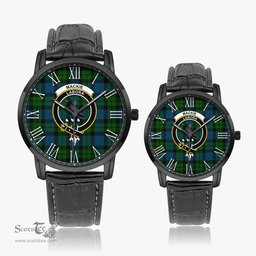 Scottish MacKie Family Crest Quartz Watch With Leather Strap - Tartan Watch Instafamous Quartz Leather Strap Plaid Watch Scottish Plaid Tartan Plaid - ScotsTee - scotstee.com