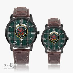 Scottish Kelly of Sleat Hunting Family Crest Quartz Watch With Leather Strap - Tartan Watch Instafamous Quartz Leather Strap Plaid Watch Scottish Plaid Tartan Plaid - ScotsTee - scotstee.com