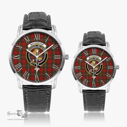 Scottish MacGregor Family Crest Quartz Watch With Leather Strap - Tartan Watch Instafamous Quartz Leather Strap Plaid Watch Scottish Plaid Tartan Plaid - ScotsTee - scotstee.com