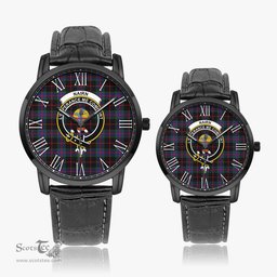 Scottish Nairn Family Crest Quartz Watch With Leather Strap - Tartan Watch Instafamous Quartz Leather Strap Plaid Watch Scottish Plaid Tartan Plaid - ScotsTee - scotstee.com