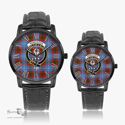 Scottish Pennycook Family Crest Quartz Watch With Leather Strap - Tartan Watch Instafamous Quartz Leather Strap Plaid Watch Scottish Plaid Tartan Plaid - ScotsTee - scotstee.com