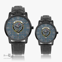 Scottish McKerrell of Hillhouse Dress Family Crest Quartz Watch With Leather Strap - Tartan Watch Instafamous Quartz Leather Strap Plaid Watch Scottish Plaid Tartan Plaid - ScotsTee - scotstee.com