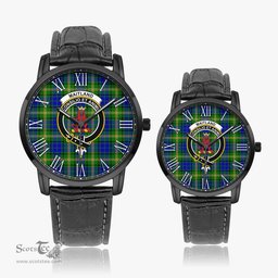 Scottish Maitland Family Crest Quartz Watch With Leather Strap - Tartan Watch Instafamous Quartz Leather Strap Plaid Watch Scottish Plaid Tartan Plaid - ScotsTee - scotstee.com