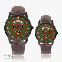 Scottish Middleton Modern Family Crest Quartz Watch With Leather Strap - Tartan Watch Instafamous Quartz Leather Strap Plaid Watch Scottish Plaid Tartan Plaid - ScotsTee - scotstee.com