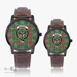 Scottish Muirhead Family Crest Quartz Watch With Leather Strap - Tartan Watch Instafamous Quartz Leather Strap Plaid Watch Scottish Plaid Tartan Plaid - ScotsTee - scotstee.com