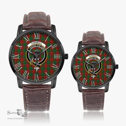 Scottish Turnbull Dress Family Crest Quartz Watch With Leather Strap - Tartan Watch Instafamous Quartz Leather Strap Plaid Watch Scottish Plaid Tartan Plaid - ScotsTee - scotstee.com