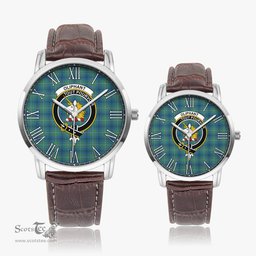 Scottish Oliphant Ancient Family Crest Quartz Watch With Leather Strap - Tartan Watch Instafamous Quartz Leather Strap Plaid Watch Scottish Plaid Tartan Plaid - ScotsTee - scotstee.com