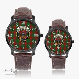 Scottish Middleton Family Crest Quartz Watch With Leather Strap - Tartan Watch Instafamous Quartz Leather Strap Plaid Watch Scottish Plaid Tartan Plaid - ScotsTee - scotstee.com