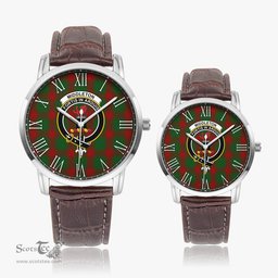 Scottish Middleton Family Crest Quartz Watch With Leather Strap - Tartan Watch Instafamous Quartz Leather Strap Plaid Watch Scottish Plaid Tartan Plaid - ScotsTee - scotstee.com