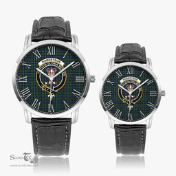 Scottish Robertson Hunting Family Crest Quartz Watch With Leather Strap - Tartan Watch Instafamous Quartz Leather Strap Plaid Watch Scottish Plaid Tartan Plaid - ScotsTee - scotstee.com