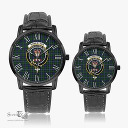 Scottish Robertson Hunting Family Crest Quartz Watch With Leather Strap - Tartan Watch Instafamous Quartz Leather Strap Plaid Watch Scottish Plaid Tartan Plaid - ScotsTee - scotstee.com