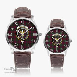 Scottish Stewart of Bute Hunting Family Crest Quartz Watch With Leather Strap - Tartan Watch Instafamous Quartz Leather Strap Plaid Watch Scottish Plaid Tartan Plaid - ScotsTee - scotstee.com