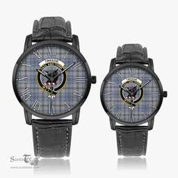 Scottish Tweedie Family Crest Quartz Watch With Leather Strap - Tartan Watch Instafamous Quartz Leather Strap Plaid Watch Scottish Plaid Tartan Plaid - ScotsTee - scotstee.com