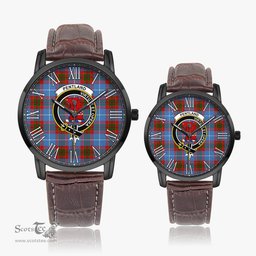 Scottish Pentland Family Crest Quartz Watch With Leather Strap - Tartan Watch Instafamous Quartz Leather Strap Plaid Watch Scottish Plaid Tartan Plaid - ScotsTee - scotstee.com