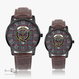 Scottish Spens (Spence) Family Crest Quartz Watch With Leather Strap - Tartan Watch Instafamous Quartz Leather Strap Plaid Watch Scottish Plaid Tartan Plaid - ScotsTee - scotstee.com