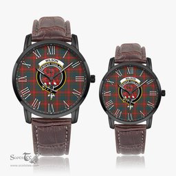 Scottish Wilson Modern Family Crest Quartz Watch With Leather Strap - Tartan Watch Instafamous Quartz Leather Strap Plaid Watch Scottish Plaid Tartan Plaid - ScotsTee - scotstee.com