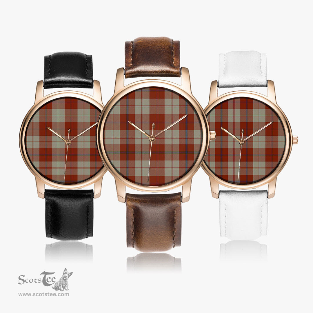 Scottish Davidson Dress Dancers Watch Tartan Leather Strap Classic Plaid Watch Scottish Plaid Tartan Plaid - ScotsTee - scotstee.com