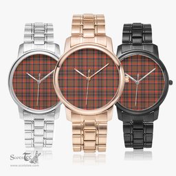 Scottish Cumming Hunting Weathered Watch Tartan Folding Clasp Classic Plaid Watch Scottish Plaid Tartan Plaid - ScotsTee - scotstee.com