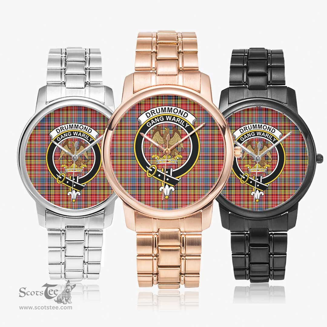Scottish Drummond of Strathallan Watch Tartan Crest Folding Clasp Classic Plaid Watch Scottish Plaid Tartan Plaid - ScotsTee - scotstee.com
