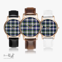 Scottish Gordon Dress Modern Watch Tartan Leather Strap Classic Plaid Watch Scottish Plaid Tartan Plaid - ScotsTee - scotstee.com