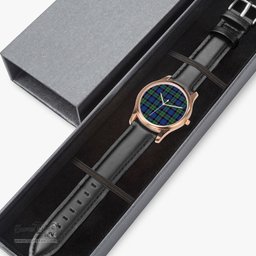 Scottish Fletcher Ancient Watch Tartan Leather Strap Classic Plaid Watch Scottish Plaid Tartan Plaid - ScotsTee - scotstee.com